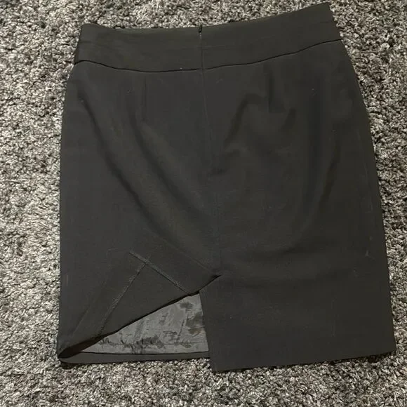 Classic Black Women's GEORGE Pencil Skirt with Back Split Size 8 - Picture 5 of 9